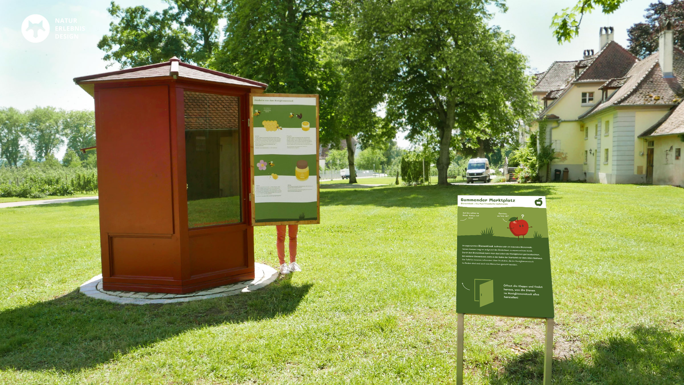Via Mali Apfelrunde Tafel Bienenkiosk