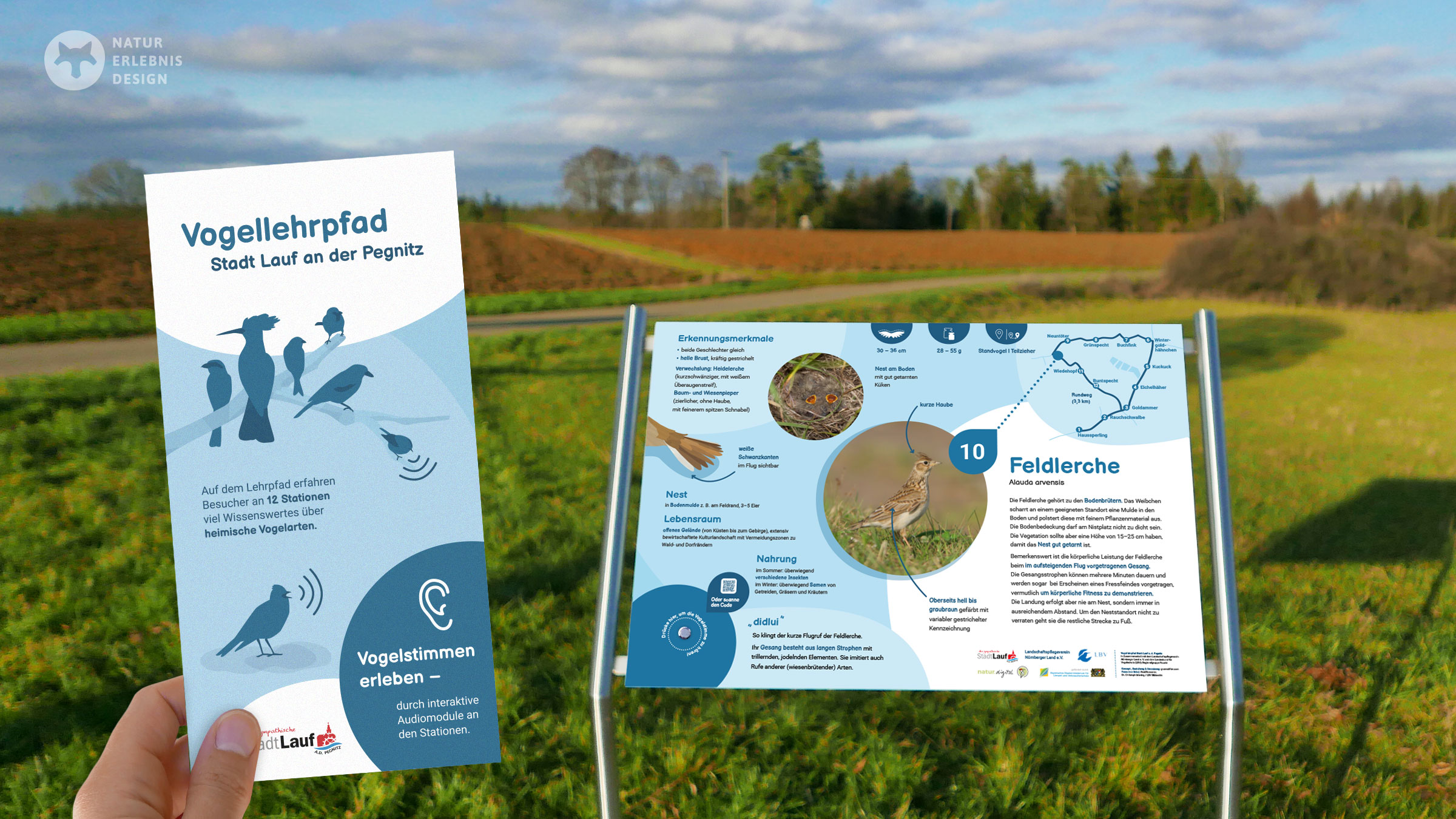 Vogellehrpfad Übersichtstafel